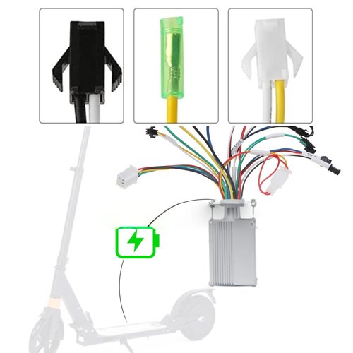 Ezweiji Brushless Motor Controller with Waterproof LCD Display Panel, 36V/48V 350W Electric Scooter Controller Kit for Electric Bicycle Scooter