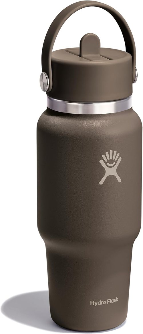 Hydro Flask Travel Water Bottle - Insulated Stainless Steel, Leakproof Design - 24 Oz Sandpiper
