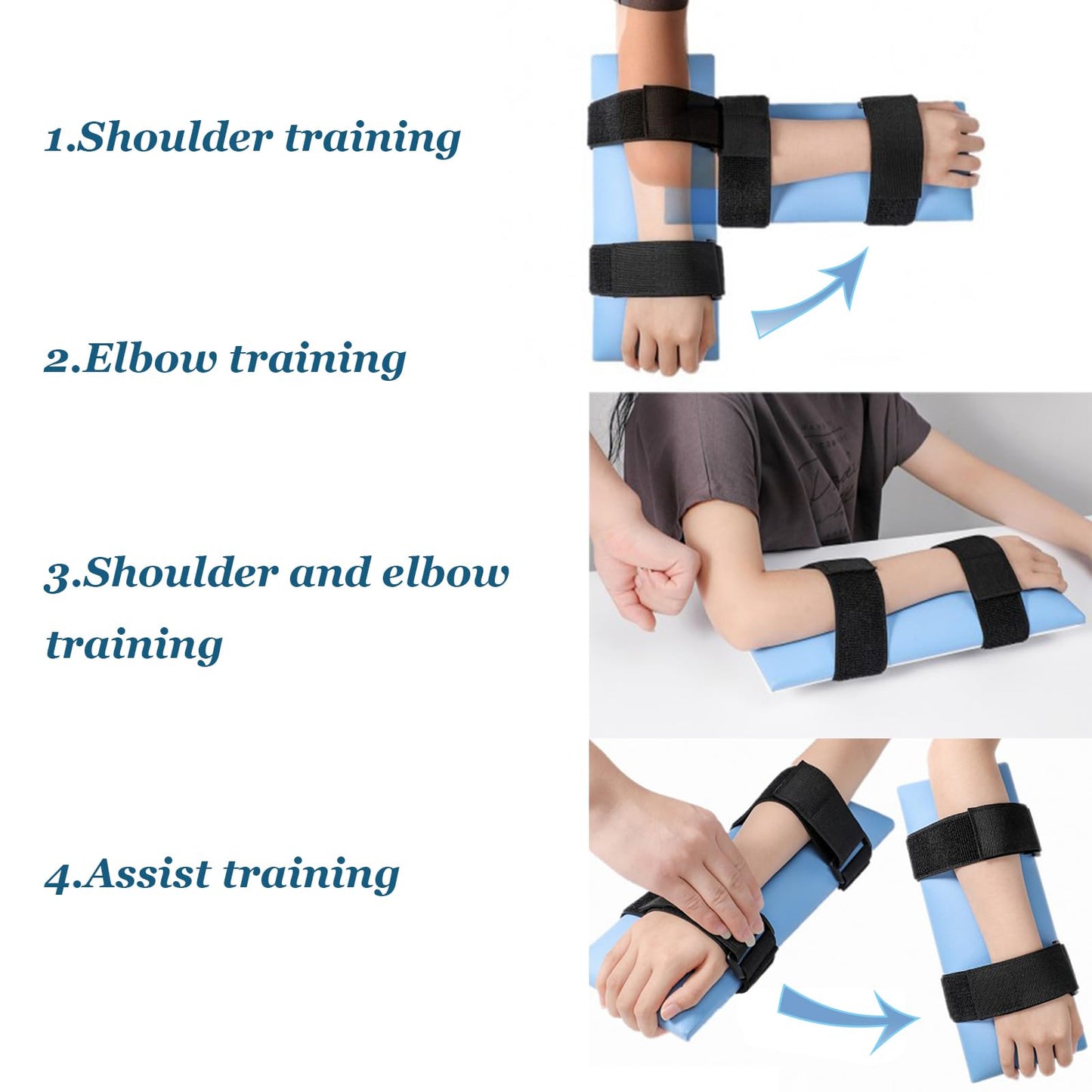 Desktop Rehab Skateboard 360° Roating Wheels Rehabilitation Trainer Shoulder and Arm Exercise for Stroke Hemiplegia Patients Improve Flexibility Stretching (black)