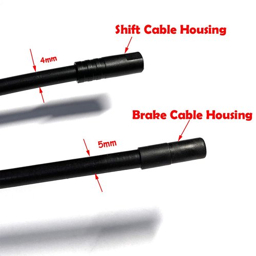Farbetter Bicycle Brake Cable Housing and Bike Shift Cable Housing Kit, 50ft (4mm x 25ft +5mm x 25ft) Including 80 PCS Cable End Caps