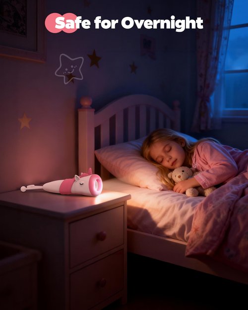 Kizmyee Silicone Kids Led Flashlight Toy for Boys & Girls, Unicorn Toys for Age 3 4 5 6 7 8 Year Old, for Camping & Outdoor Adventures, Birthday Gift