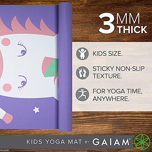 Kids Yoga Mat - Non-Toxic Twinkle Toes Design, 60" x 24"