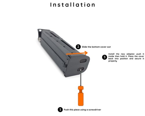 K20 Tools Magazine Bottom Marker Adapter Compatible with BYRNA CL Compact - Fits 5-Round Mags (Red)