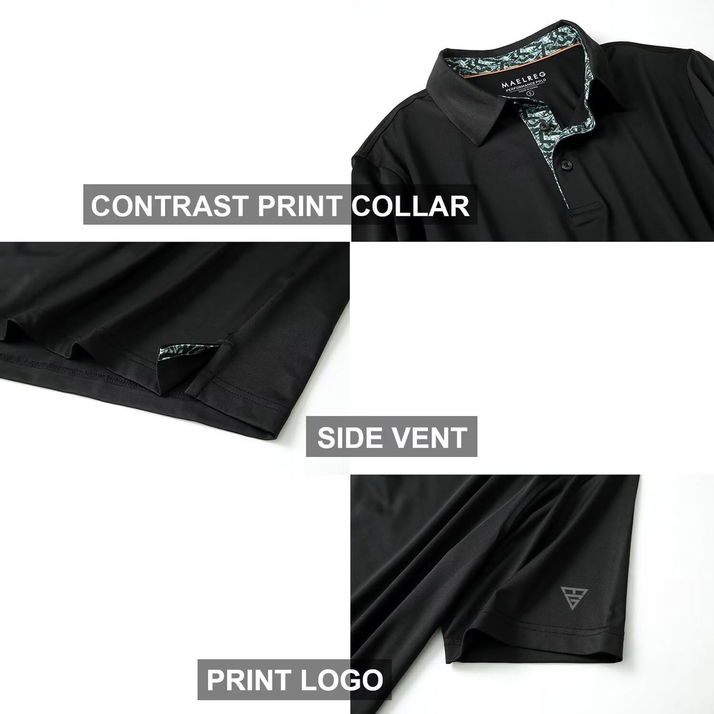 Skiennix Men's Polo Shirts - Stylish Dry Fit Performance Collared Golf Polos | Short & Long Sleeve Options