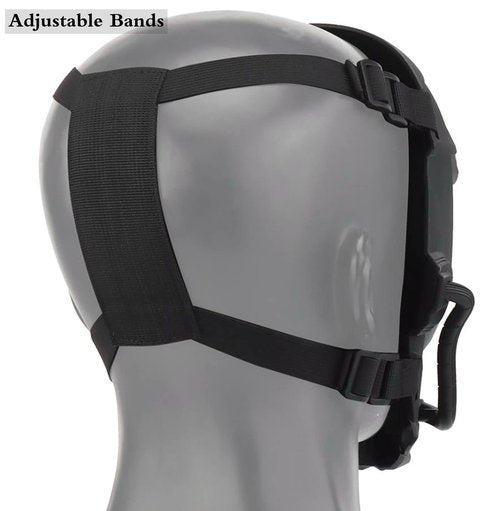 JFFCESTORE Airsoft Mask Balaclava Face Mask Tactical Mask Paintball Headgear Mask Dual Mode Hoods Face Mask for Halloween Paintball CS Game Cosplay and Masquerade Party (Black)