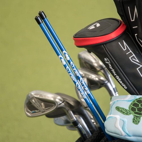 SuperStroke Golf Alignment Sticks 45" Fiberglass Rods, Full Swing Training Aid Kit, Help's with Posture Correction and Shot Accuracy, Blue (Set of 2)