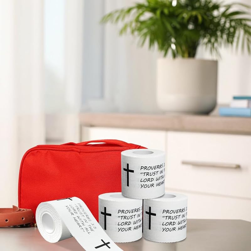 Christian Athletic Tape - White, 2 In x 23 Ft, Motivational Design