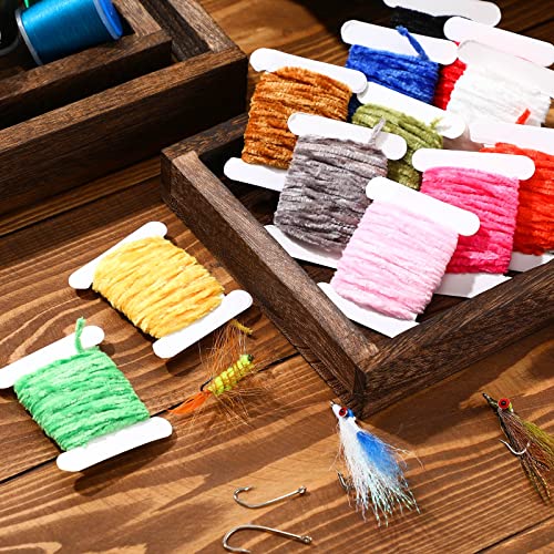 Chenille Fly Tying Materials - 12 Pieces, 65.64 Yards, Assorted Colors
