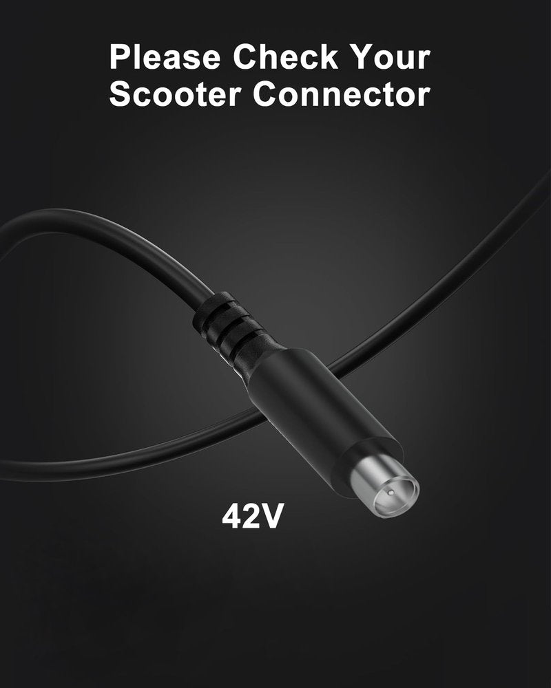 VHBW 42V Scooter Charger Compatible with Phantom Gogo Charger, Compatible with Phantom Gogo A8 A9 Electric Scooter