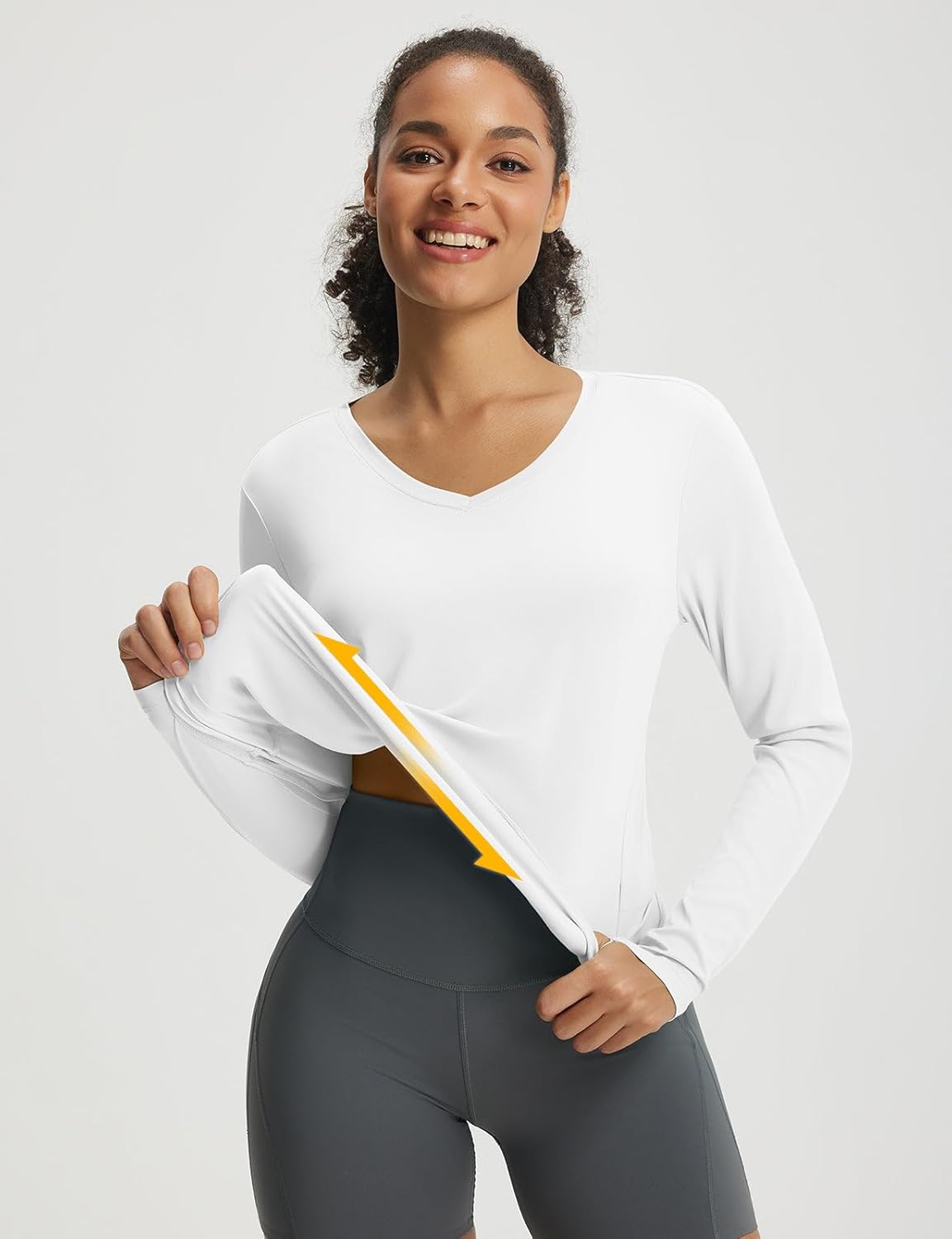 Baleaf Women's Long Sleeve V-Neck Sun Shirt - UPF50+ Lightweight Quick-Dry UV Protection Top for Hiking & Running
