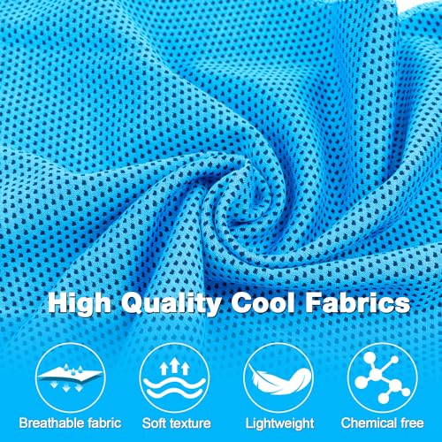 Cooling Towels for Neck & Face - 10 Pack Multicolor Microfiber