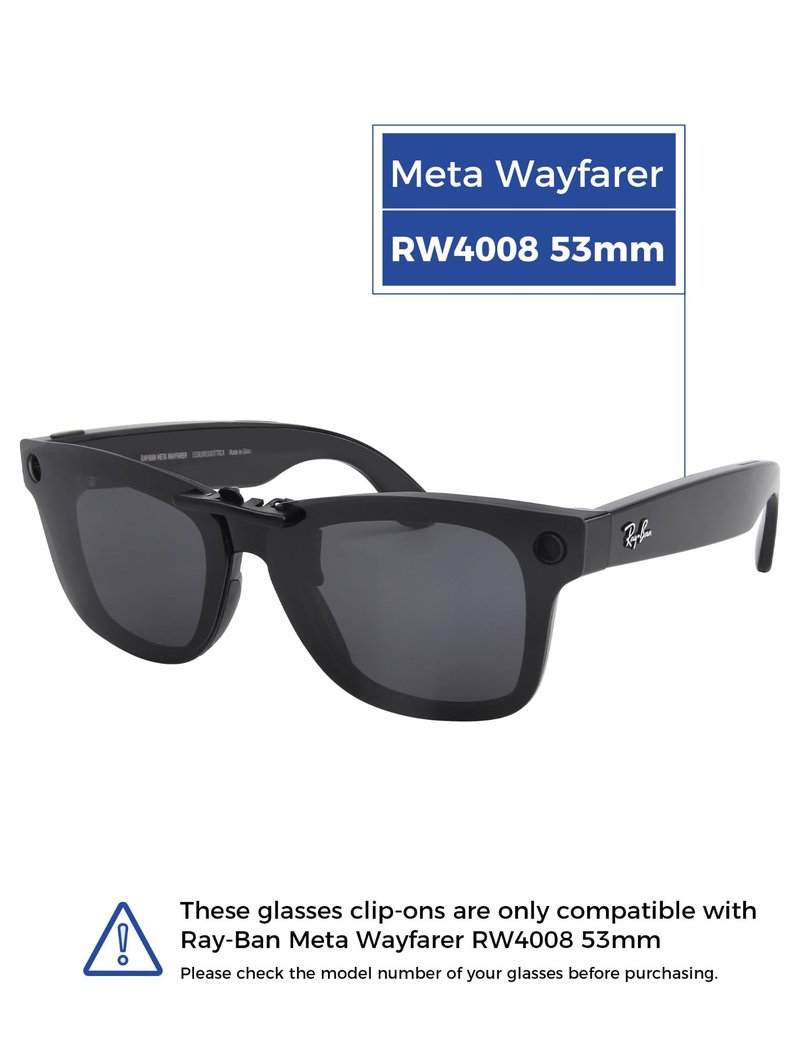 HILEEN Polarized Clip-on Sunglasses for Ray-Ban Meta Wayfarer RW4008 & Gen 2 RW4012 Large 53-22 for Men Women UV Protection-Black+Fire Red+Ice Blue