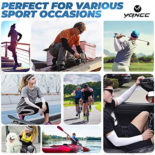 YQXCC Arm Sleeves Cooling UV Sun Protection Sport Compression for Men