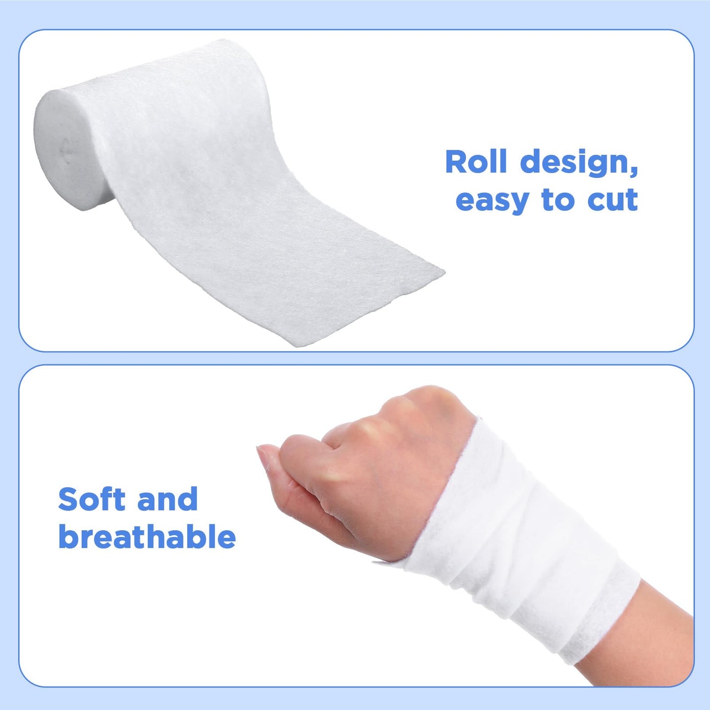 24 Rolls Cast Padding Individual Pack Undercast Padding Roll Wrap Bandage with Plaster Soft Cloth for Halloween Wrap Bandage Art Projects Body Casts Mask Making Supplies(4 Inch x 8.9 ft)