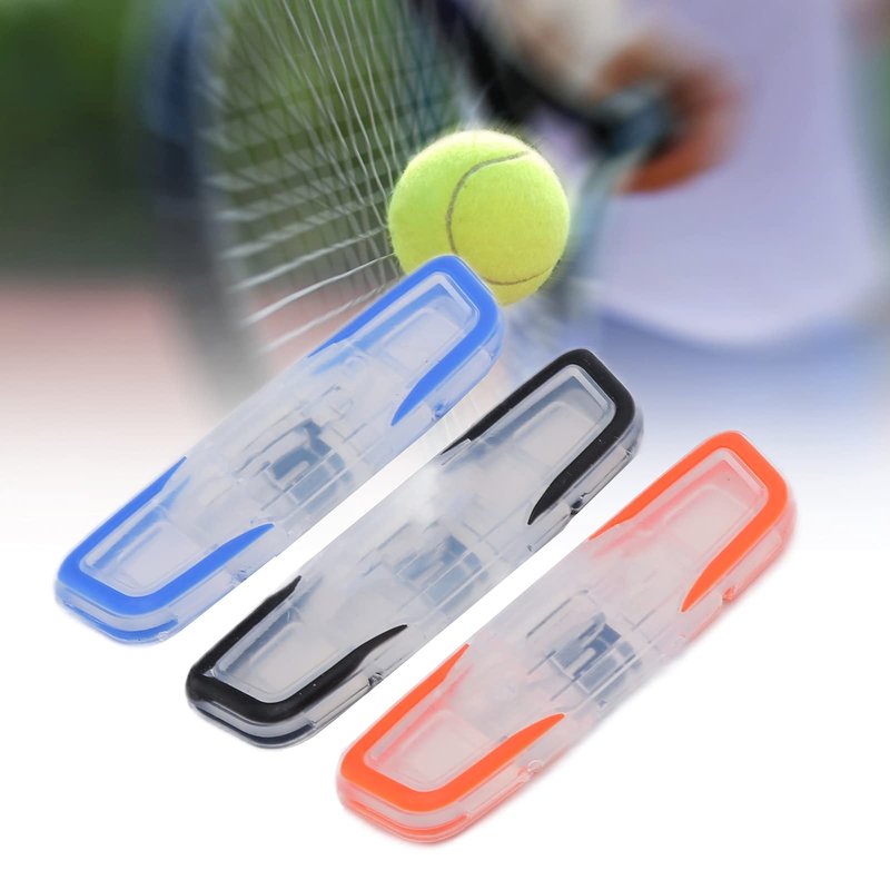 GBSCLOVER Tennis Racket Dampener 3Pcs, Soft Stable Silicone Tennis Dampener, Practical Tennis Accessories, Easy to Install for Tennis Player Sports, 2.6 x 0.7 x 0.3in
