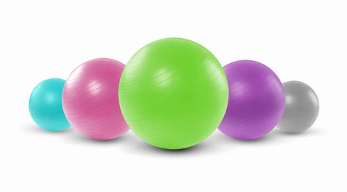 Silfrae 55/65/75cm Yoga Ball Exercise Ball Pilate Balance Ball, Ball Chair with Pump Anti-Slip & Anti-Burst for Fitness, Home and Office (Purple, 29.5Inches)