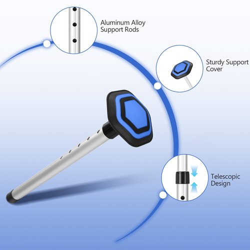 GearRoot Portable Golf Travel Bag Support Pole, Aluminum Alloy Rod Golf Club Protector with ABS Support Cover, Anti-Impact Club Travel Bag Support System Protect Clubs from Impact, Blue
