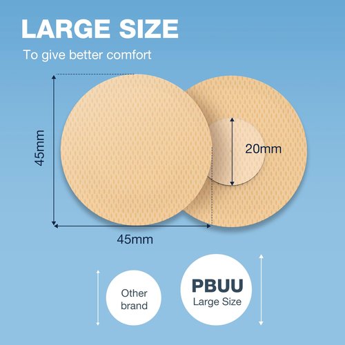 pbuu Nipple Covers for Running Men No Show Protection Men, 100 PCS Nipple Tape Guards for Runners, Anti Chafing Marathon Use, Multi-Size Packs, All-Day Comfort, Confident Coverage