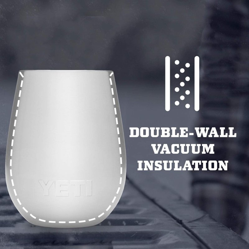 YETI Rambler 10 oz Wine Tumbler, Vacuum Insulated, Stainless Steel, Brick Red