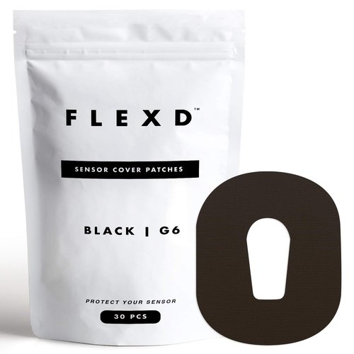 Flexd - Dexcom G6 Over Patches Waterproof (Pack of 30) - Black