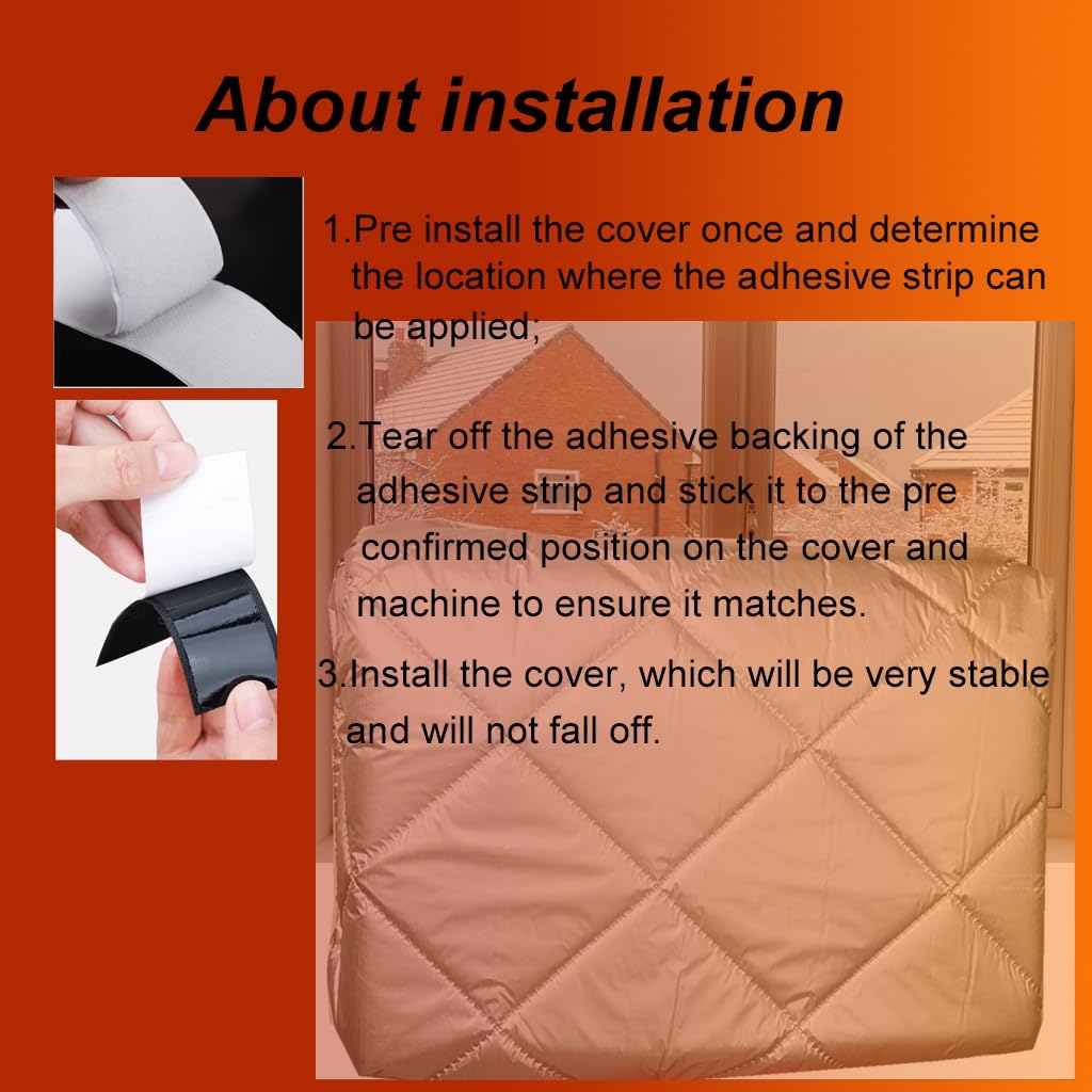 Anti-fall Thickened Window Air Conditioner Cover Inside 【Silver】- Windproof Waterproof Insulated - Universal Window AC Unit Cover For Indoor(XL-25.6*18.1*3in)