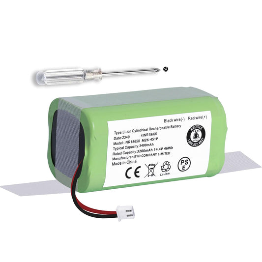 JOTACT RVBAT850 46Wh Battery Replacement for Shark Ion R75, RV761, RV850C, RV1000S, RV1100VL, RV101AE, UR1000SR, RV700_N, RV720_N Vacuum Cleaners (2-Prong Connector)