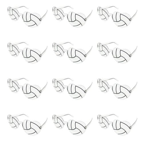Layway 12 Pcs Sport Glasses Set,Football, Volleyball, Soccer, Basketball, Softball Sunglasses for Party Favors, Team Event Gifts (Volleyball)