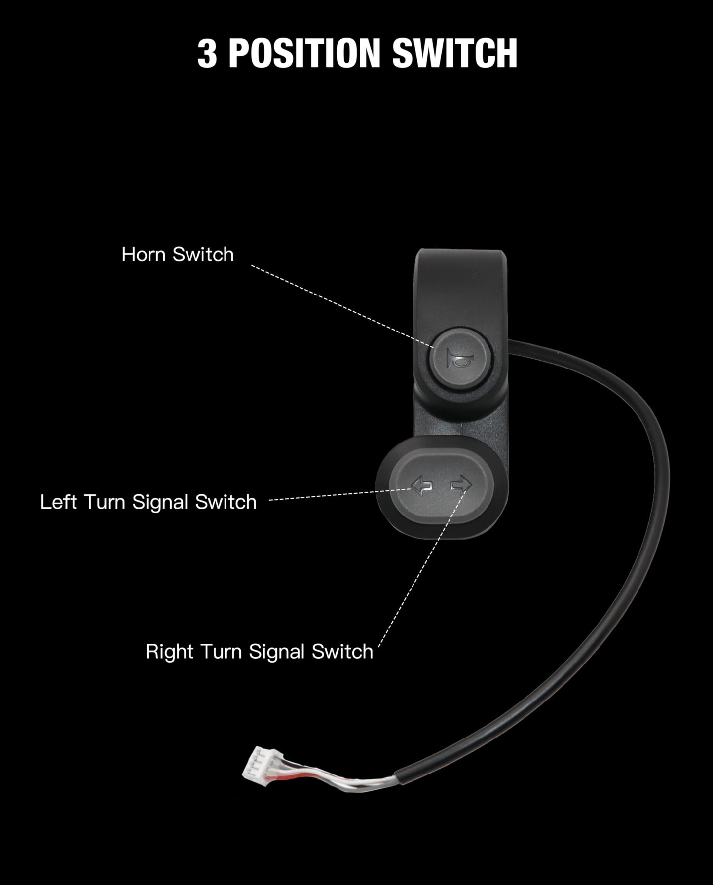 Scooter Horn Turn Signal Switch Compatible with Ninebot by Segway MAX G2 G65 Max2 Kickscooter Horn Switch Turn Signal Switch Replacement Original Accessories