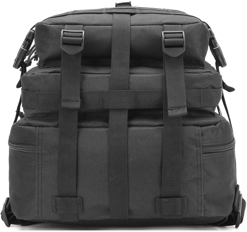 Skiennix Tactical Backpack - 45L Military Gym Bag | Large 3-Day Assault Pack for Camping & Rucking (Black)
