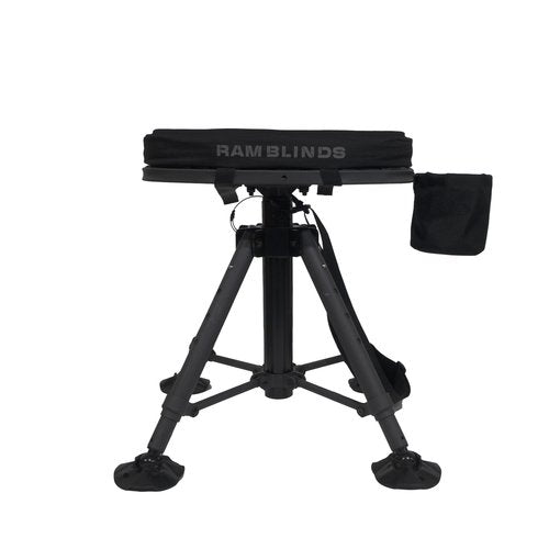 NEXCAM RAM Blinds - High Rise Hunting Stool - Powder-Coated Steel Seat, 20 x 10 x 10 in, 12 lbs, Swivel Design - RB7047
