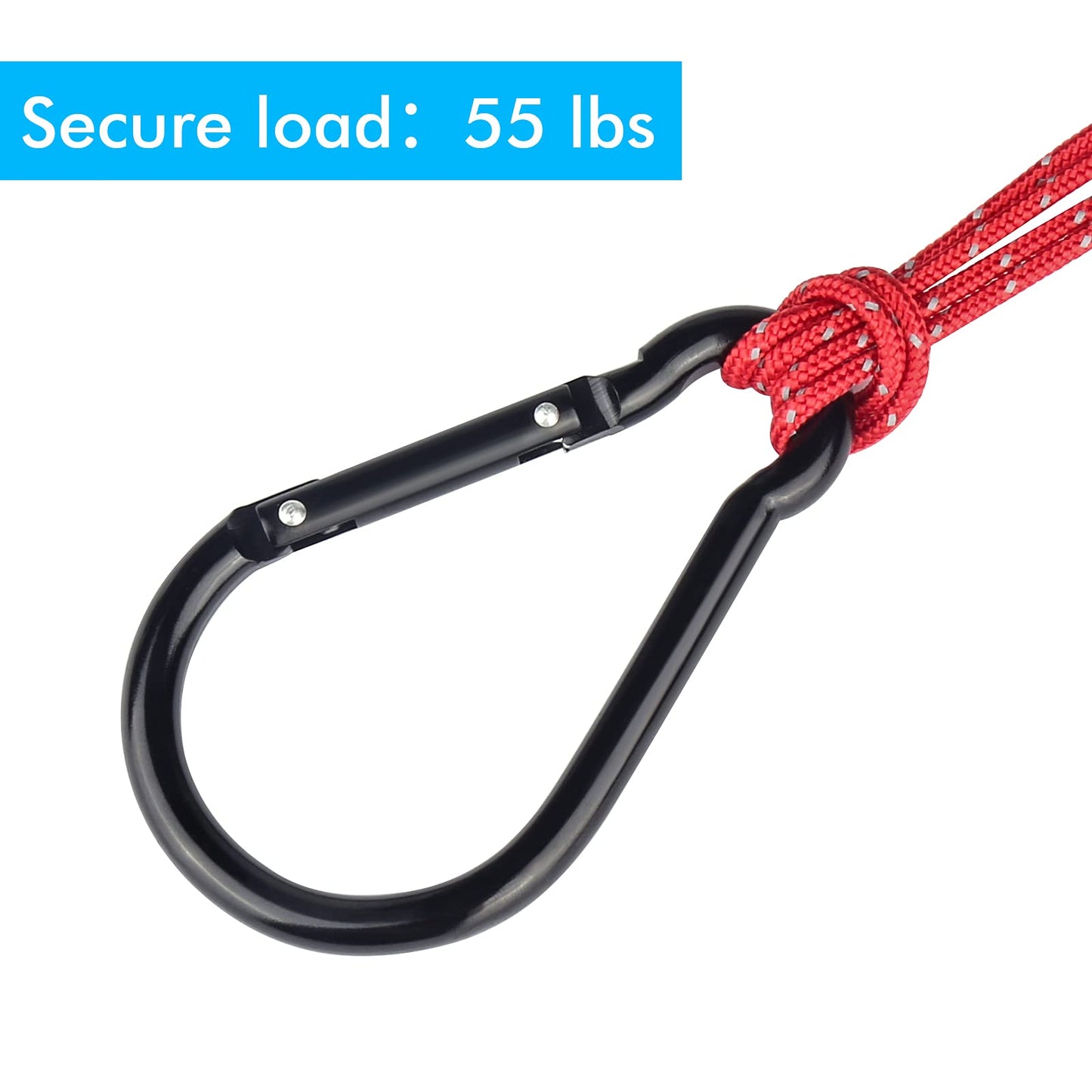 CampTek 10PCS 4"/10cm Large Carabiner Clip,Strong Unlocking Caribeaner Keychain Pack for Backpack Hook, Light Duty Paracord Umbrella e Parachute para Cord Accessories Rop