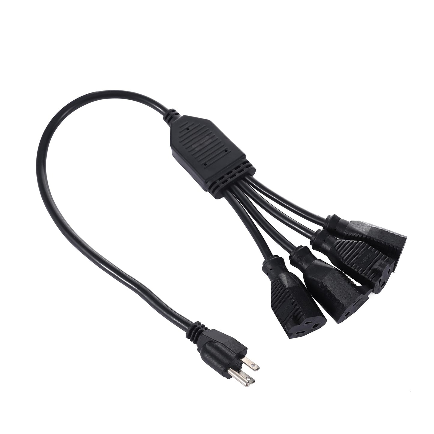 ZOVAYA Extension Cord NEMA 5-15P Male Plug to 4x5-15R Female Receptacle 1 to 4 Outlet Power Splitter Cord Weatherproof Heavy Duty 14/3 SJTW AC Power Cord 10FT