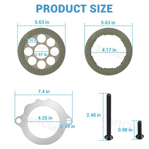 CartClan Golf Cart Brake Replacement Kit, Suitable for Yahama G29 Drive Carts Gas or Electric 2007-2014 Golf Carts OEM# JW1-G6345-00 JW1-G6336-00 JW1-G633H-00 JW1-G6158-00 JW1-G4189-00