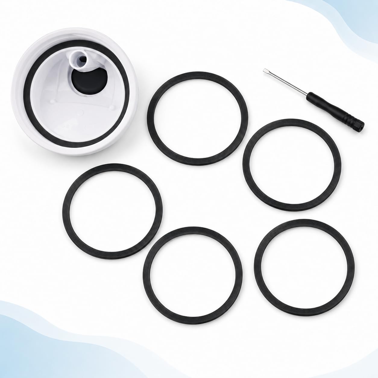 Joshey Rubber Seal Replacement Gaskets for Owala FreeSip 24oz 32oz Bottle Lid