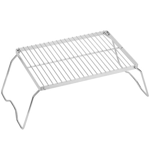 ZORMY 13" Folding Campfire Grill, 304 Stainless Steel Firepit Grill Grate, Heavy Duty Portable Camping Grill with Carrying Bag, Gas BBQ Grill Grate for Backpacking, Hiking, Picnics (Medium)