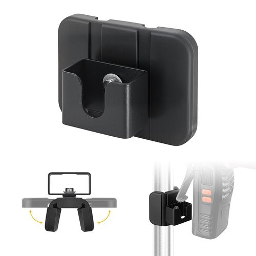 Drill-Free Universal Magnetic CB Radio Mic Holder, Flexible Mount with No-Scratch Rubber Magnet Base for Speaker Microphone, Handset, Walkie Talkie, Fits Truck, Golf Cart, UTV, Off-Road Vehicle