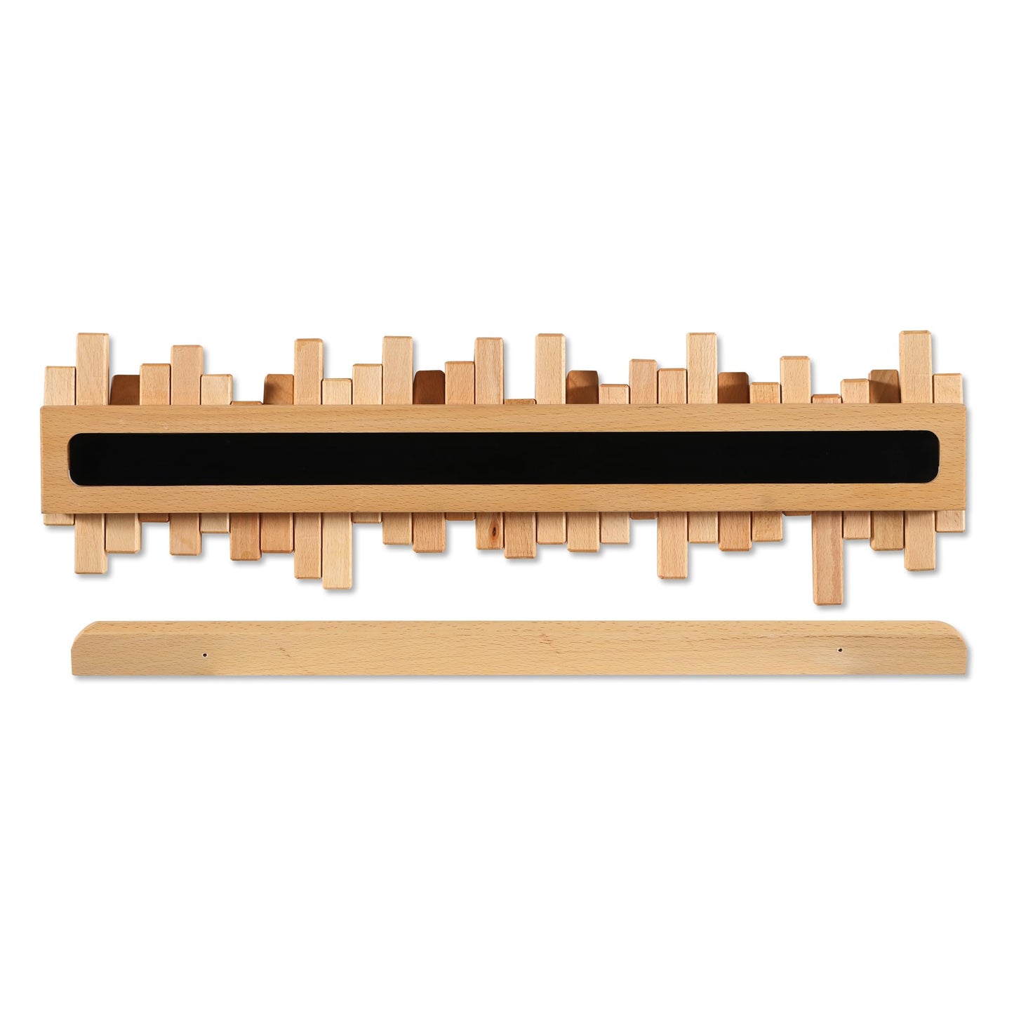 Acsigesn Wooden Coat Rack Wall Mounted Sticks Multi Rack Solid Handmade Natural Beech Wood Artwork with 6 Flip-Down Unique Modern Hooks for Coats Bag Hat Umbrella