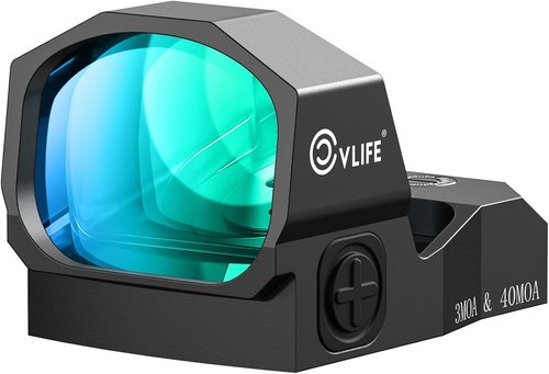 CVLIFE WolfCovert X S02 Green Dot Optic - 3 MOA Dot & 40 MOA Circle | 28mm Lens with Adapter Plate