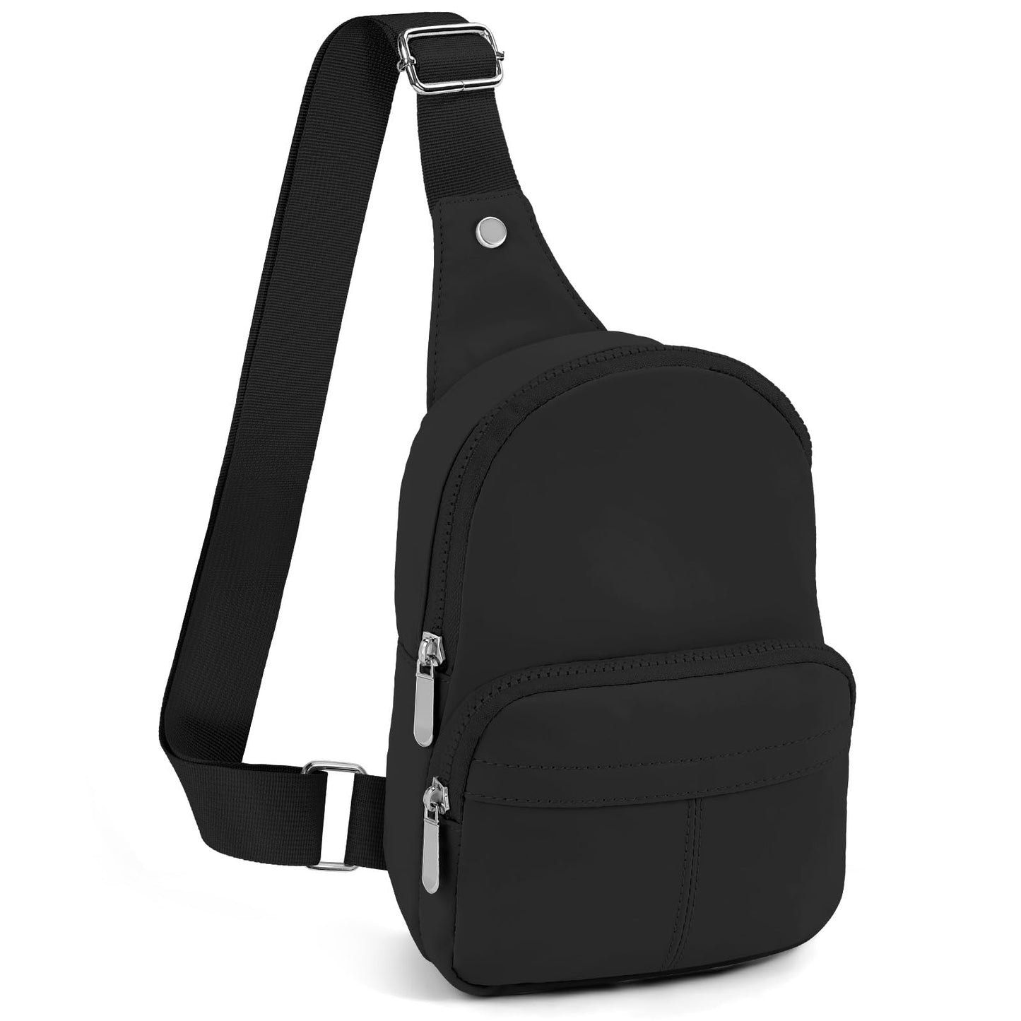 Neverwhy Small Crossbody Bag - Cute Sling Bag for Women - Small Chest Backpack Fanny Pack for Casual, Travel, Hiking Black