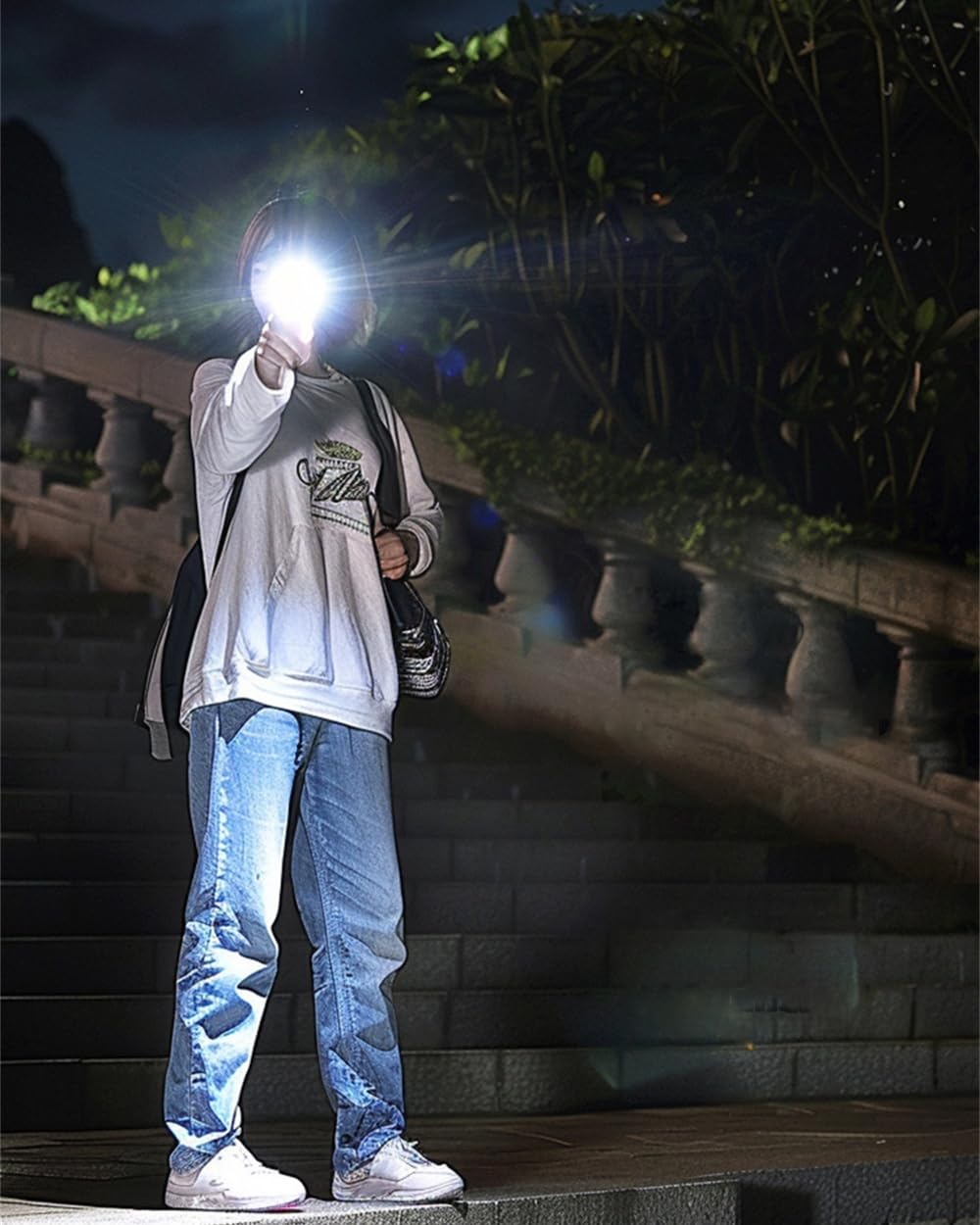 Annteneo Rechargeable EDC Flashlight with Sound Beeper, Portable Flat Pocket Flashlights, Small Magnetic Flashlight, 7 Mode Side Light Clip On Handheld Flashlight for Outdoor Home Working, Black