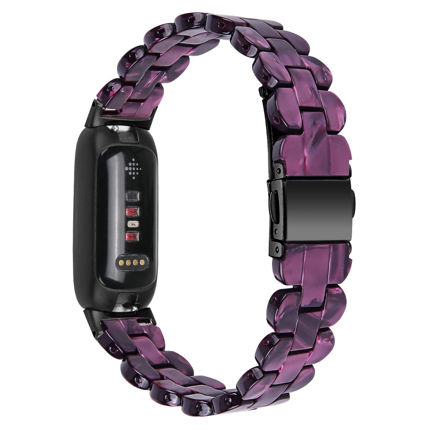 TenCloud Resin Wristband Compatible with Fitbit Inspire 3 Band for Women Men Lightweight Sport Bands (Purple)