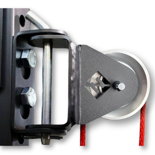 F&F STEEL Rack Mounted Swivel Pulley - 180 Degree Smooth-Glide Pulley for Full-Body Workouts, Home Gym Compatible (RMSP - Silver Aluminum Wheel)