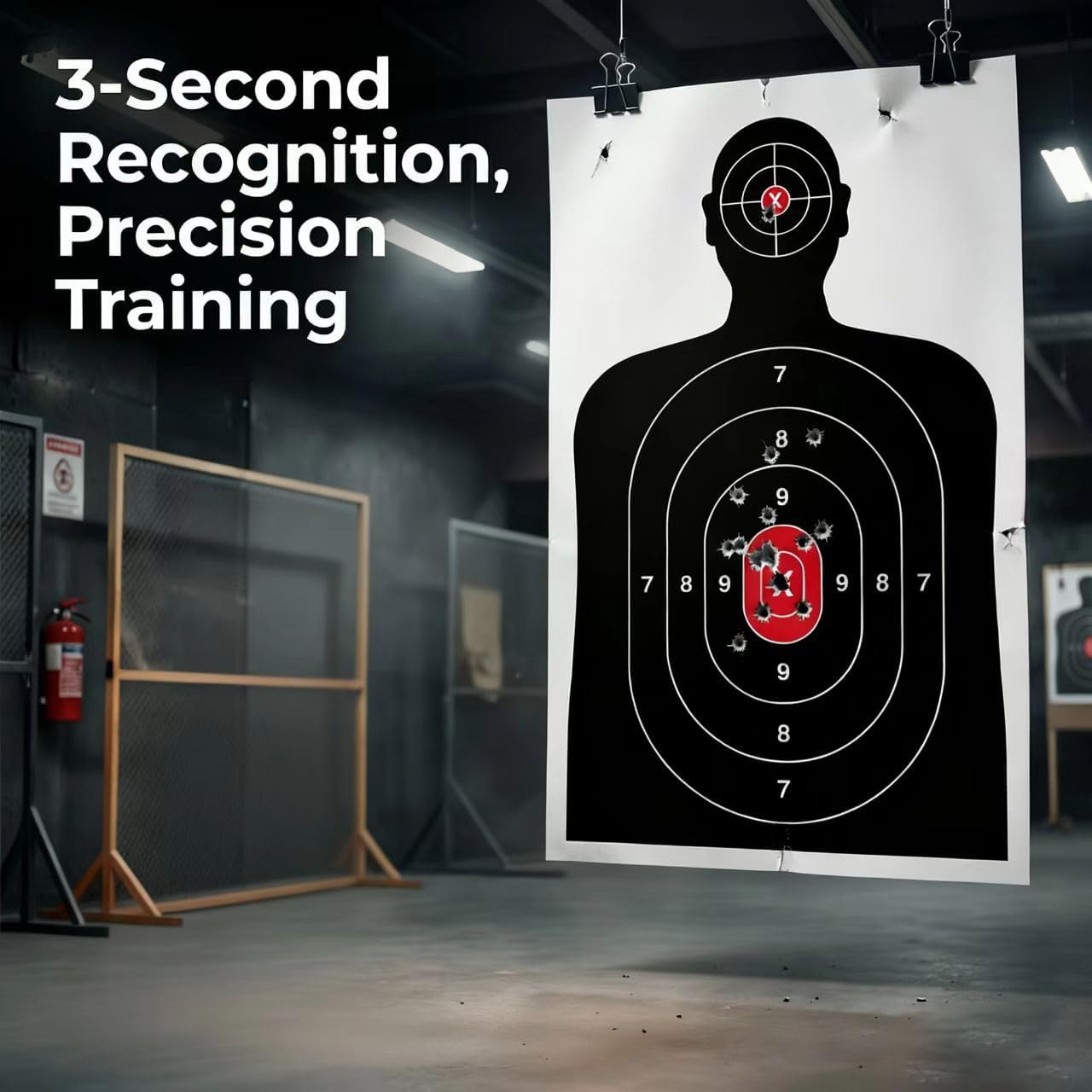 Silhouette Paper Shooting Target - Aiming Target for Indoor & Outdoor Practice | 14x22 Inches