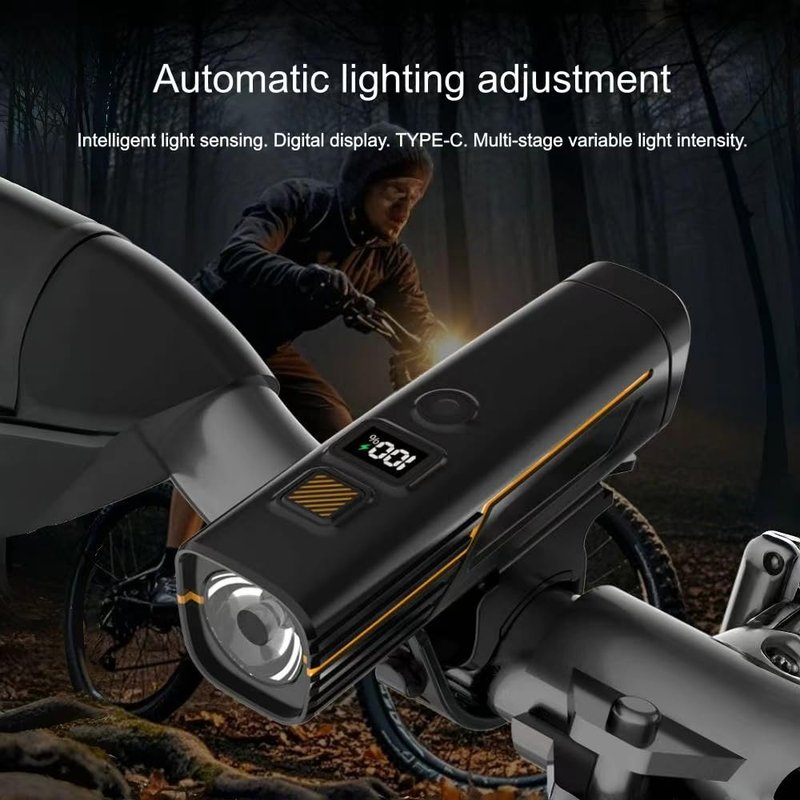 Night Eyes Bike Lights 2 Pack, USB C Rechargeable Bicycle Headlight and Taillight Set, IPX6 Waterproof LED Front Rear Light, Easy Tool-Free Installation for Cycling Night Riding Safety