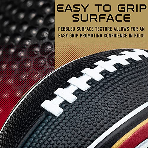 Kids Foam Football - 8.5" Soft PU Ball with 3D Team Logos