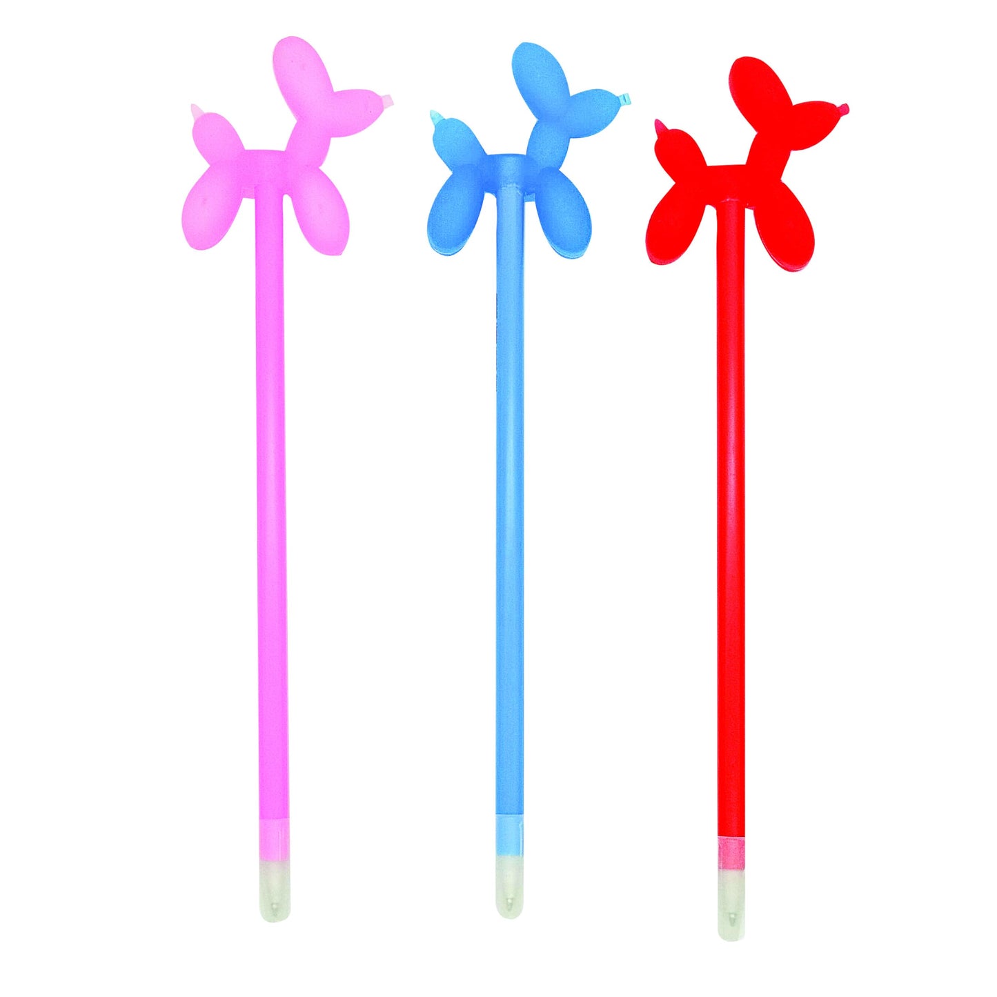 Raymond Geddes Balloon Dog Pen (Pack of 24) - Colorful Pens for Kids with Cute 2" Balloon Dog Toppers - Perfect Kids Party Favors and Gifts