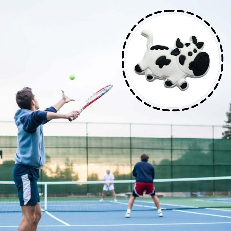 YTRUOYI 5 PCS Tennis Dampener Cow Shape Racket Vibration Dampener Shock Absorber Accessories for Enhanced Comfort and Control