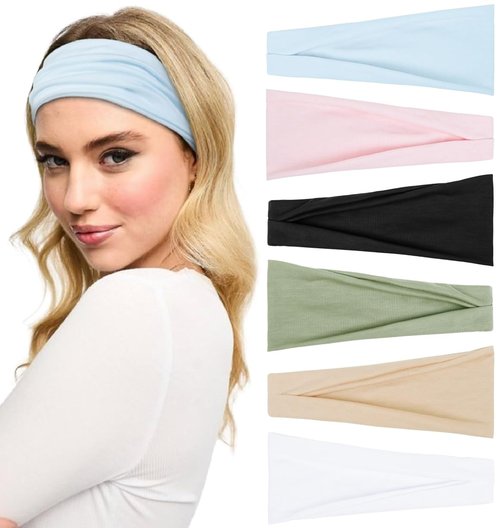 Huachi Women's Non-Slip Headbands - Wide Stretchy Yoga & Workout Hair Accessories