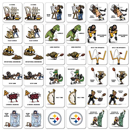 Memory Match Game - Pittsburgh Steelers Team Edition with Original Artwork