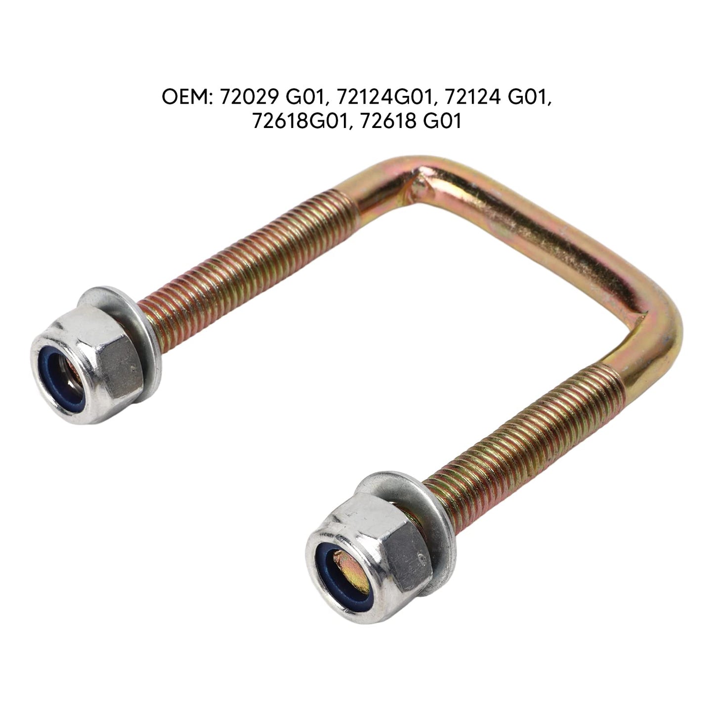 Acouto Leaf Spring U Bolts for EZGO 72029G01 72124G01 72124G01 72618G01 72618G01, 2pcs Leaf Spring U Bolts with Screw Nuts Steel Alloy for Cart TXT Workhorse Gas Electric